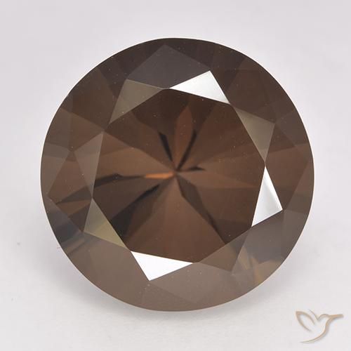 10.64ct Натуральный Коричневый Дымчатый кварц, Круглый, VVS-VS