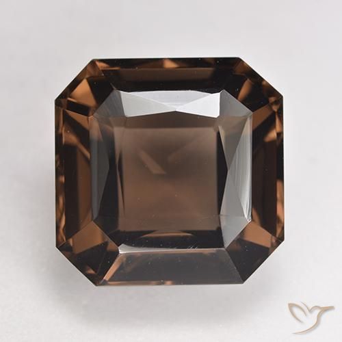 8.79ct Натуральный Красновато-коричневый Дымчатый кварц, Изумрудная огранка, VVS-VS