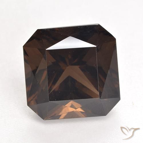 7.48ct Натуральный Коричневый Дымчатый кварц, Изумрудная огранка, VVS-VS