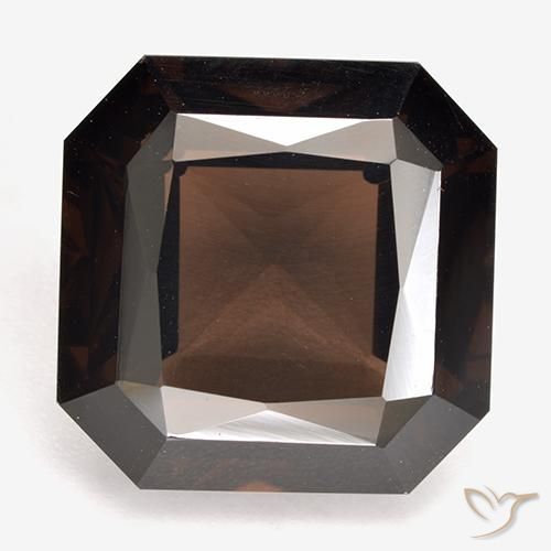 12.52ct Натуральный Красновато-коричневый Дымчатый кварц, Изумрудная огранка, VVS-VS