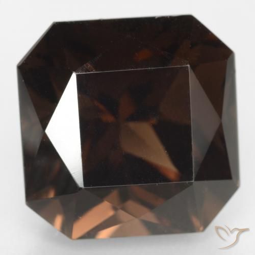 13.36ct Натуральный Коричневый Дымчатый кварц, Изумрудная огранка, VVS-VS