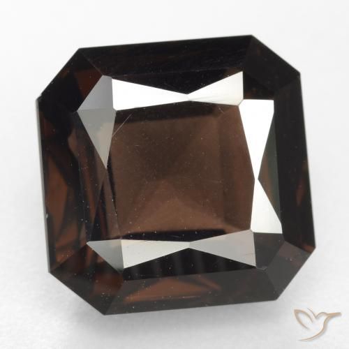 6.72ct Натуральный Коричневый Дымчатый кварц, Изумрудная огранка, Чистота VVS