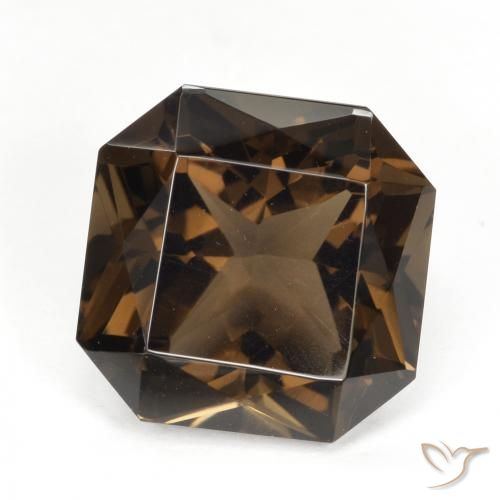 8.41ct Натуральный Коричневый Дымчатый кварц, Изумрудная огранка, Чистота VVS