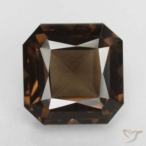 9.31ct Натуральный Коричневый Дымчатый кварц, Изумрудная огранка, VVS-VS