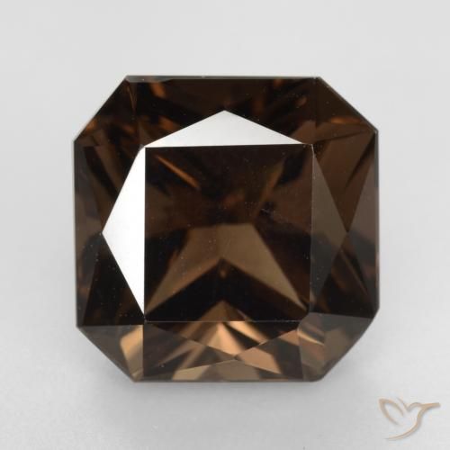 7.12ct Натуральный Гикори Браун Дымчатый кварц, Изумрудная огранка, Чистота VVS