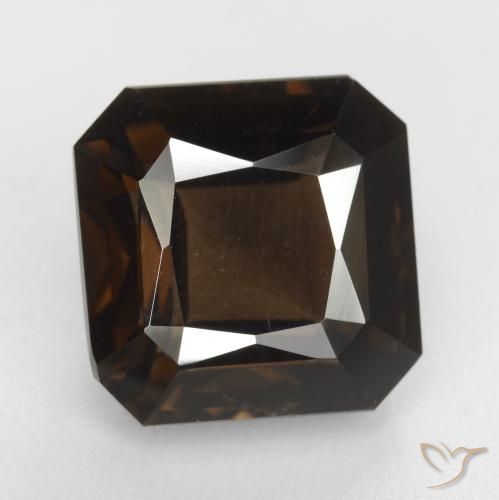 6.87ct Натуральный Гикори Браун Дымчатый кварц, Изумрудная огранка, VVS-VS