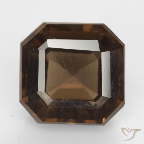 6.55ct Натуральный Гикори Браун Дымчатый кварц, Изумрудная огранка, VVS-VS