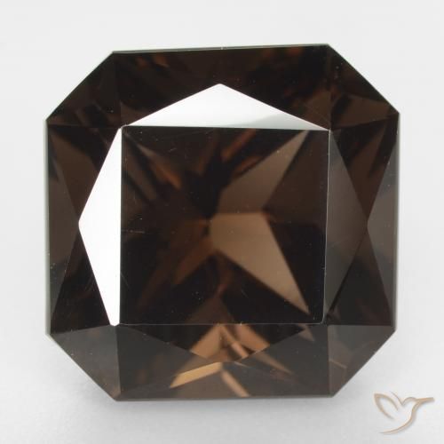 13.18ct Натуральный Коричневый Дымчатый кварц, Изумрудная огранка, VVS-VS
