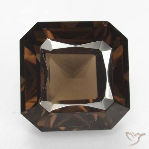 8.59ct Натуральный Коричневый Дымчатый кварц, Изумрудная огранка, Чистота VVS