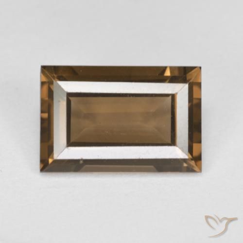3.49ct Натуральный Теплый коричневый Дымчатый кварц, Огранка Багет, VVS-VS
