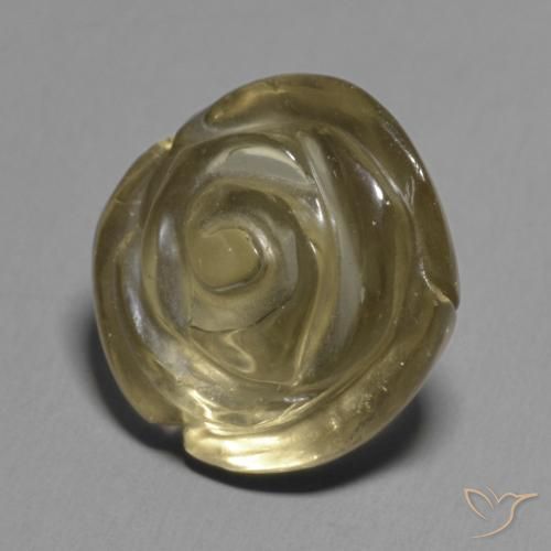 9.49ct Натуральный Золотисто-коричневый Дымчатый кварц, Огранка Цветок, Прозрачный
