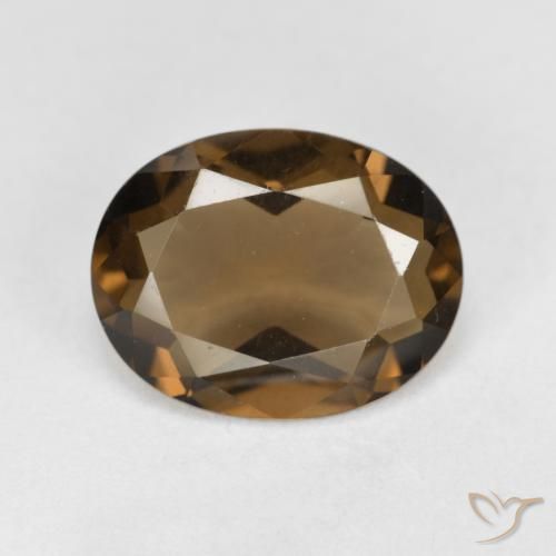 3.08ct Натуральный Имбирный пряник коричневый Дымчатый кварц, Овал, Чистота VS