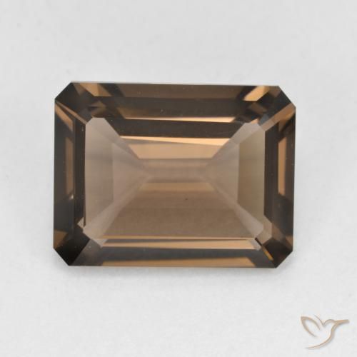 5.39ct Натуральный Имбирный пряник коричневый Дымчатый кварц, Изумрудная огранка, VVS-VS