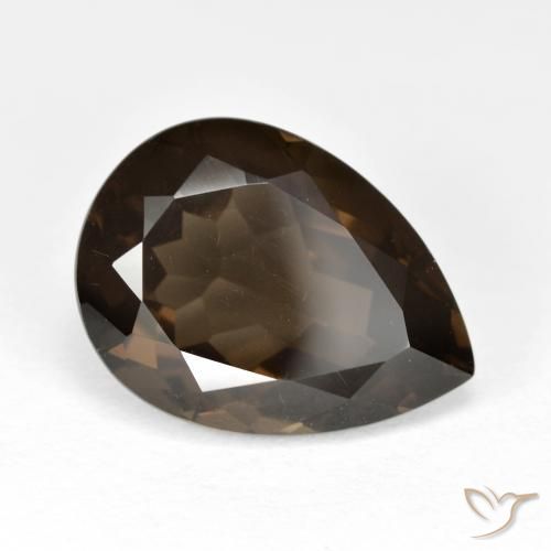 6.79ct Натуральный Коричневый Дымчатый кварц, Форма груши, VVS-VS