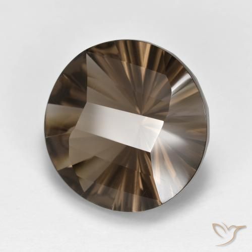 7.75ct Натуральный Гикори Браун Дымчатый кварц, Круглый, Чистота VS