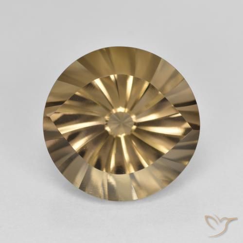 5.42ct Натуральный Теплый коричневый Дымчатый кварц, Круглый, Чистота VVS