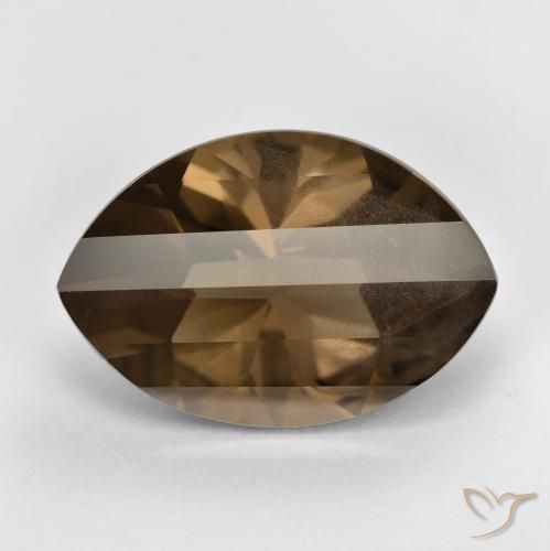 9.76ct Натуральный Теплый коричневый Дымчатый кварц, Маркиза, Чистота VS
