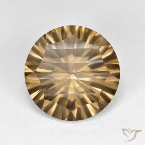 5.13ct Натуральный Светлый землисто-коричневый Дымчатый кварц, Круглый, Чистота VS