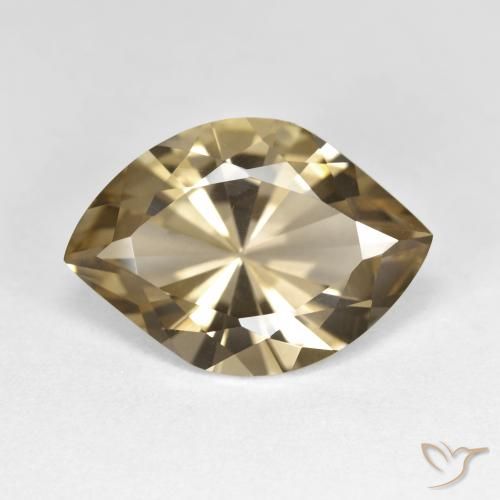 7.23ct Натуральный Коричневый Дымчатый кварц, Маркиза, VVS-VS