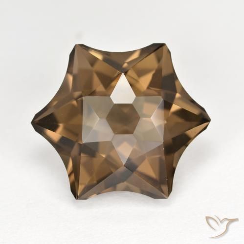 9.61ct Натуральный Светлый мокко Дымчатый кварц, причудливая, Чистота VVS