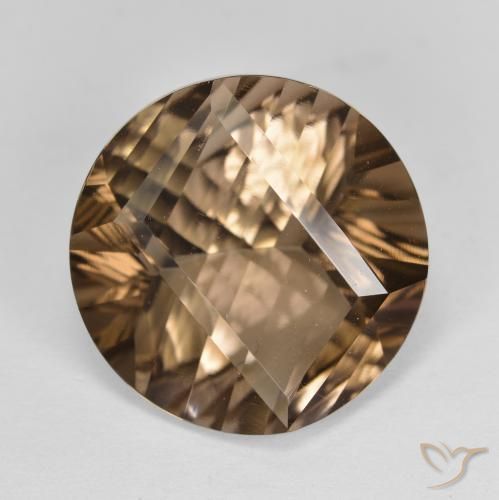 9.93ct Натуральный Светлый мокко Дымчатый кварц, Круглый, VVS-VS