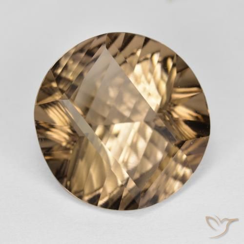 9.89ct Натуральный Светло-коричневый Дымчатый кварц, Круглый, Чистота VVS