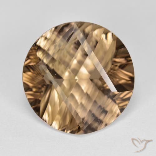 9.97ct Натуральный Светлый мокко Дымчатый кварц, Круглый, Чистота VVS