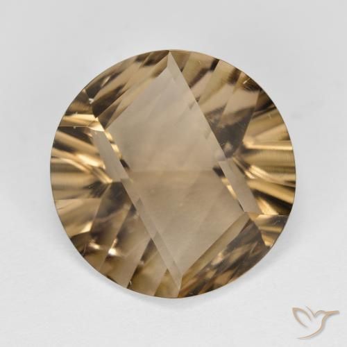 9.26ct Натуральный Теплый коричневый Дымчатый кварц, Круглый, VVS-VS