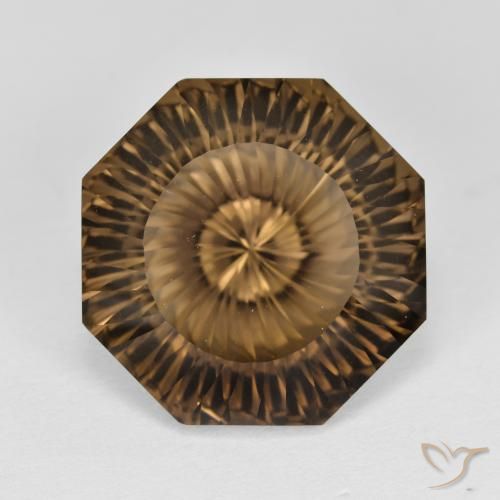 8.58ct Натуральный Светло-коричневый Дымчатый кварц, Изумрудная огранка, VVS-VS