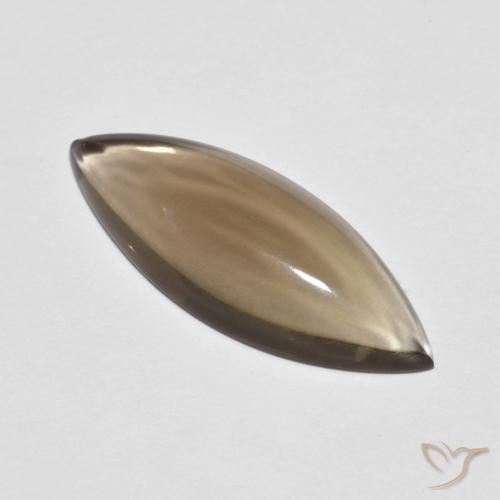 5.64ct Натуральный Средне-светло-коричневый Дымчатый кварц, Маркиза, Прозрачный
