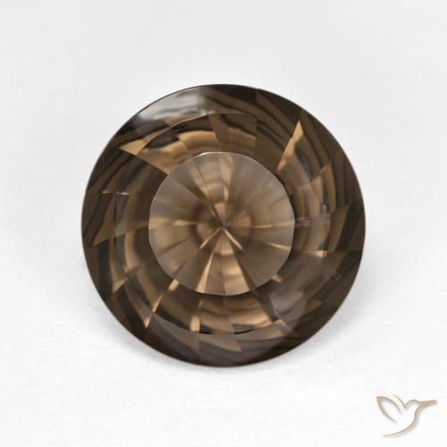 4.39ct Натуральный Светло-коричневый Дымчатый кварц, Круглый, Чистота VVS
