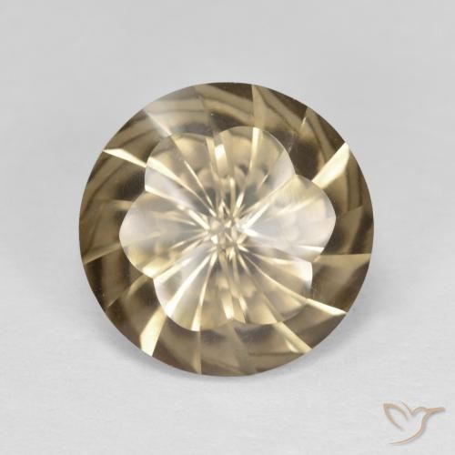 4.72ct Натуральный Теплый коричневый Дымчатый кварц, Круглый, Чистота VS