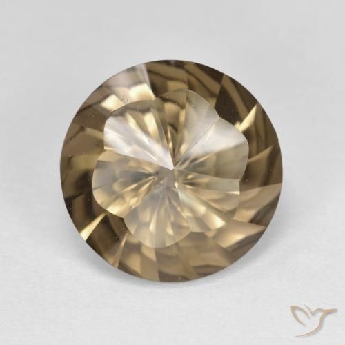 4.83ct Натуральный Коричневый Дымчатый кварц, Круглый, VVS-VS