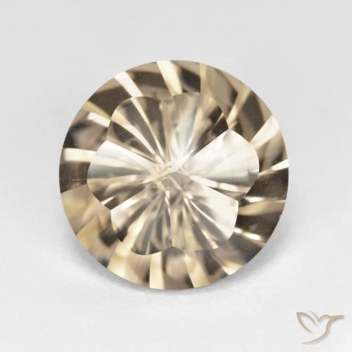 5.28ct Натуральный Дерево коричневый Дымчатый кварц, Круглый, VVS-VS