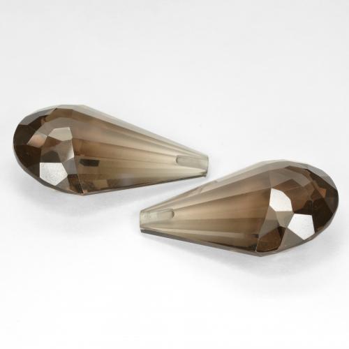 29.20 карата, натуральный Теплый коричневый Дымчатый кварц, Бриолет, Чистота VVS