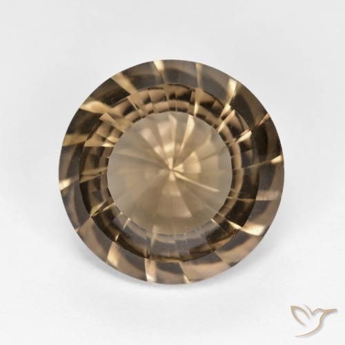 5.45ct Натуральный Теплый коричневый Дымчатый кварц, Круглый, Чистота VVS