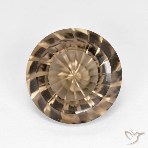 5.41ct Натуральный Светлый мокко Дымчатый кварц, Круглый, Чистота VVS
