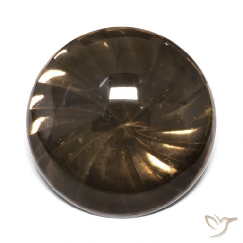 12.74ct Натуральный Светло-коричневый Дымчатый кварц, Круглый, Прозрачный