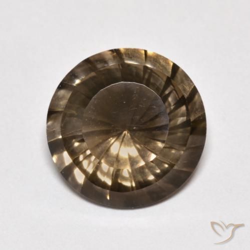 5.58ct Натуральный Светлый мокко Дымчатый кварц, Круглый, Чистота VVS