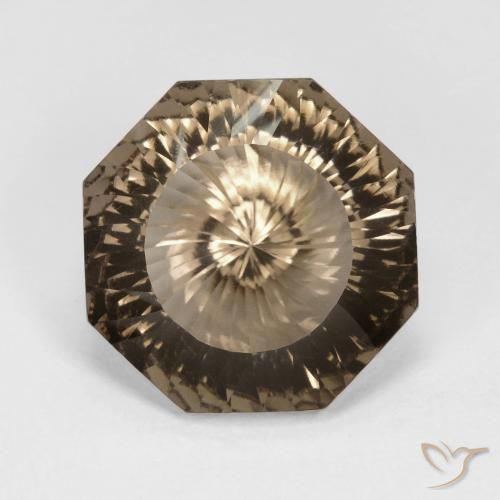 8.82ct Натуральный Светлый мокко Дымчатый кварц, Изумрудная огранка, Чистота VVS