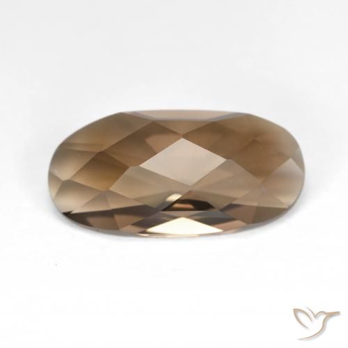 4.76ct Натуральный Теплый коричневый Дымчатый кварц, Овал, VVS-VS