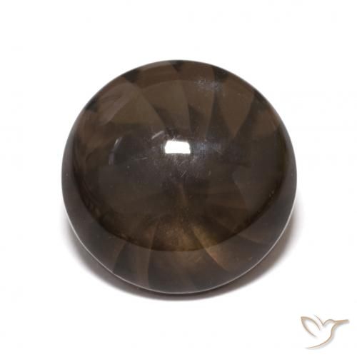 6.18ct Натуральный Умбер Браун Дымчатый кварц, Круглый, Непрозрачный