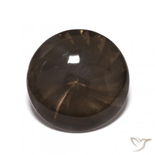 5.14ct Натуральный Умбер Браун Дымчатый кварц, Круглый, Прозрачный
