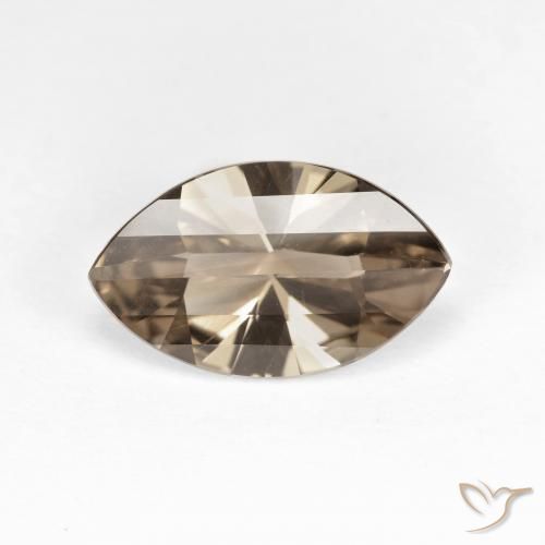 2.48ct Натуральный Светлый мокко Дымчатый кварц, Маркиза, Чистота VVS
