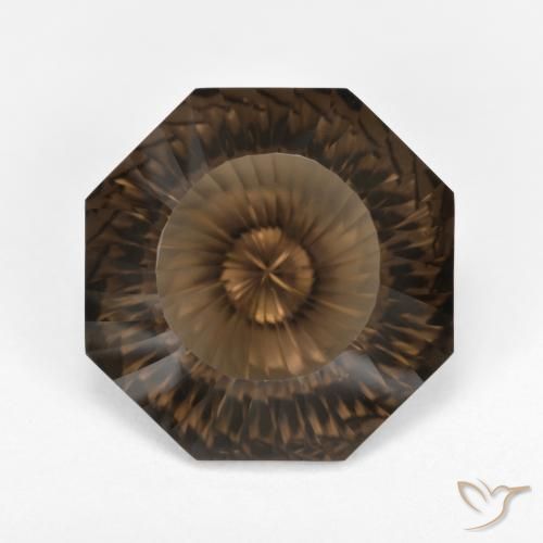 7.48ct Натуральный Гикори Браун Дымчатый кварц, Изумрудная огранка, Чистота VVS