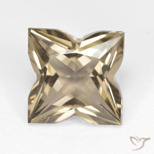 4.26ct Натуральный Светло-желтый коричневый Дымчатый кварц, причудливая, Чистота VVS