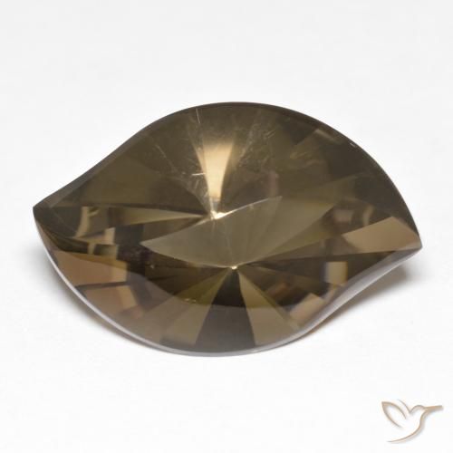 10.26ct Натуральный Средне-светло-коричневый Дымчатый кварц, Маркиза, Прозрачный