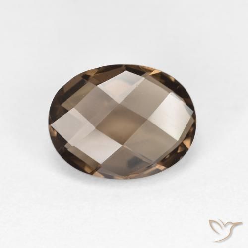 1.74ct Натуральный Светло-коричневый Дымчатый кварц, Овал, VVS-VS