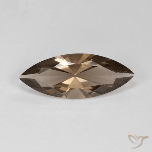 2.96ct Натуральный Светлый мокко Дымчатый кварц, Маркиза, Чистота VS