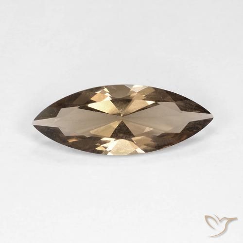 3.05ct Натуральный Светлый мокко Дымчатый кварц, Маркиза, VVS-VS
